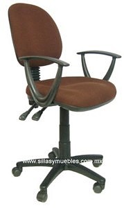 SILLA SECRETARIAL CON DESCANSA BRAZOS FIJOS